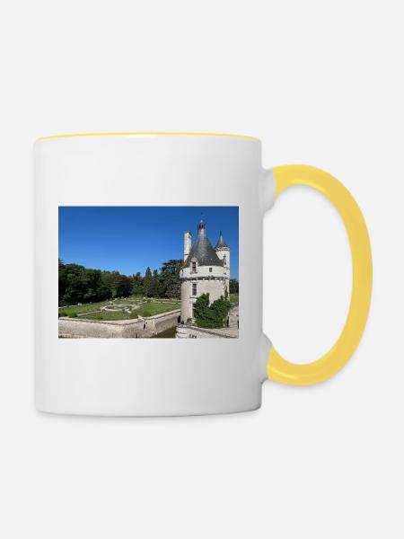 Der Turm der Marks - Tasse zweifarbig - Weiß/Gelb