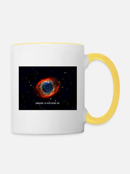 Helixnebel - Tasse zweifarbig - Weiß/Gelb