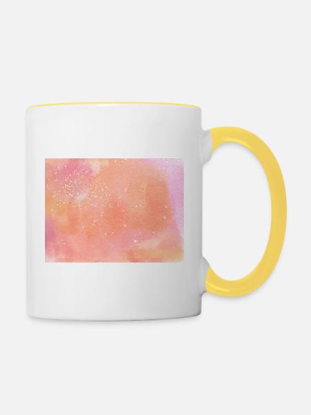 Pastellwasser Farbenglanz - Tasse zweifarbig - Weiß/Gelb