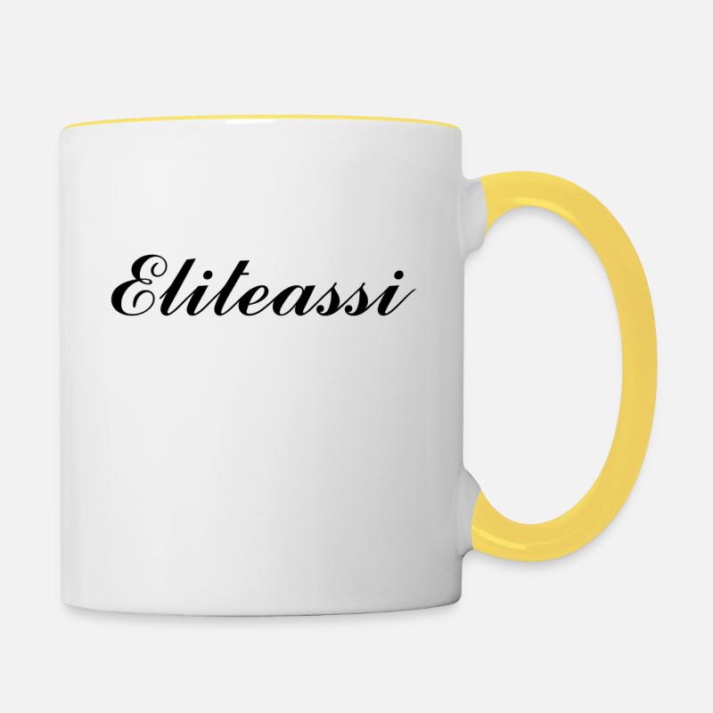 Eliteassi - Tasse zweifarbig - Weiß/Gelb