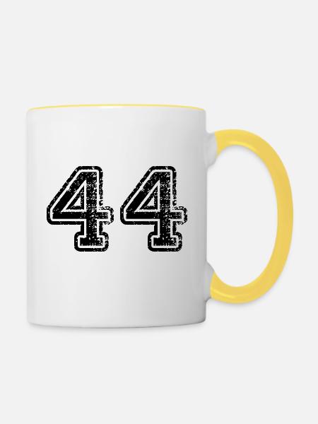44 - Tasse zweifarbig - Weiß/Gelb