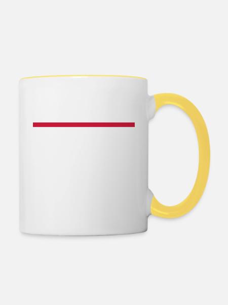 poland-small - Tasse zweifarbig - Weiß/Gelb