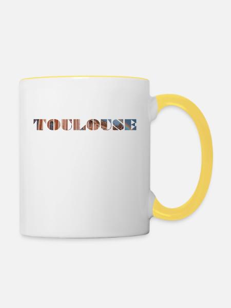 TOULOUSE CAPITOLE - Tasse zweifarbig - Weiß/Gelb