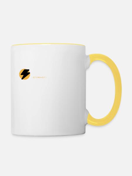 Wir lieben doch alle unseren Kastenwagen - Tasse zweifarbig - Weiß/Gelb