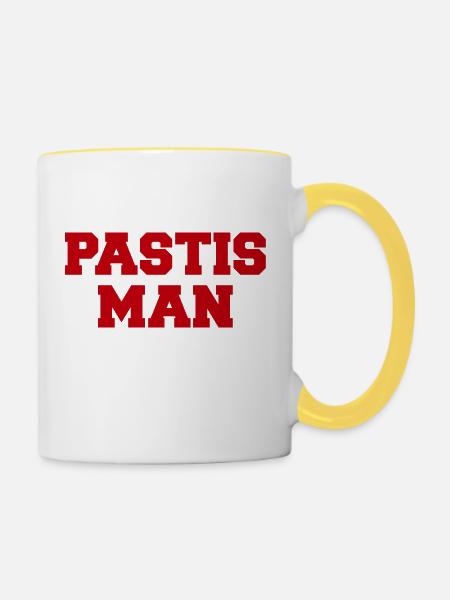 Pastis Man - Tasse zweifarbig - Weiß/Gelb