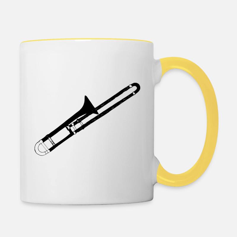 Trombone - Mug contrasté - blanc/jaune