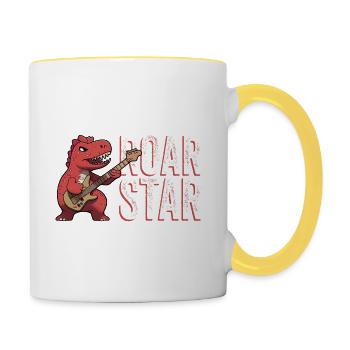 ÉTOILE ROAR - Mug contrasté - blanc/jaune - Droite