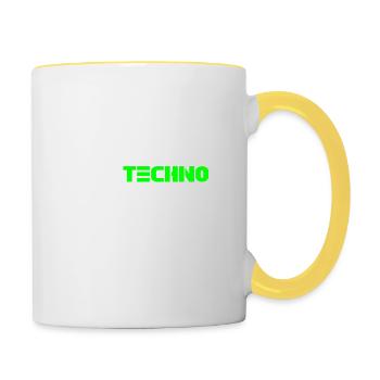 Progressive techno - Contrasting Mug - white/yellow - Right