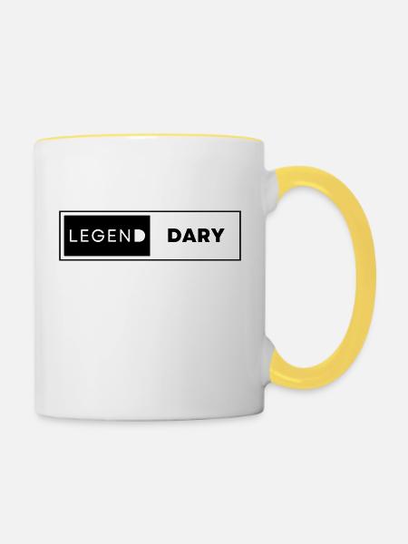 Legendary - Tasse zweifarbig - Weiß/Gelb