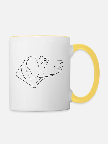 Rhodesian Ridgeback - Tasse zweifarbig - Weiß/Gelb