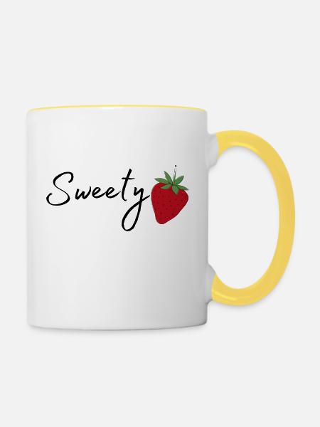 Sweety - Tasse zweifarbig - Weiß/Gelb