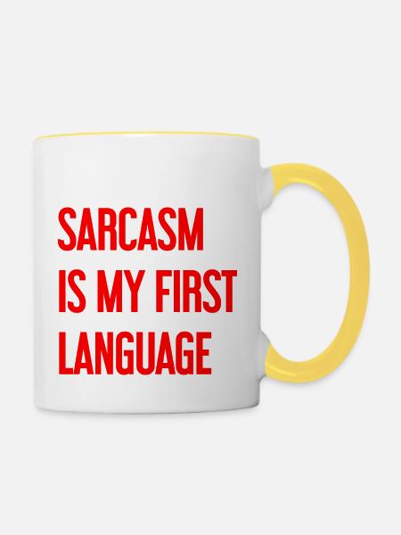 Sarkasmus-Profi - Tasse zweifarbig - Weiß/Gelb