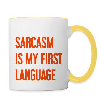 Sarcasm Pro - Contrasting Mug - white/yellow - Right