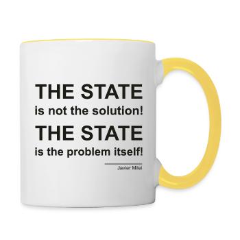 The State - Tasse zweifarbig - Weiß/Gelb - Rechts