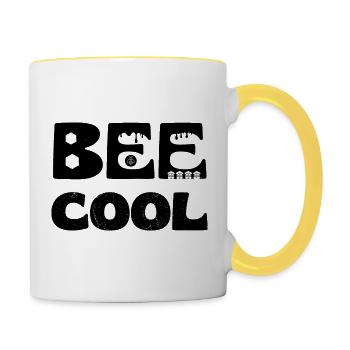 Apiculture Abeille Passion Ruche Insecte Miel - Mug contrasté - blanc/jaune - Droite