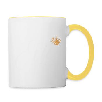 Evie Nom personnalisé pour femmes enfants bambins - Evie - Mug contrasté - blanc/jaune - Droite