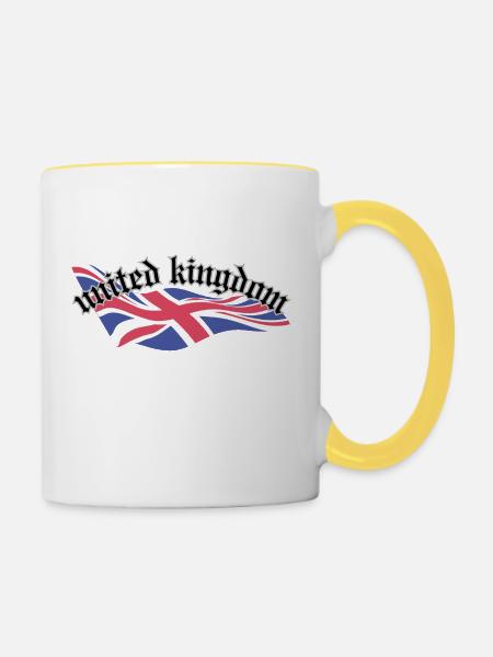 United kingdom - Tasse zweifarbig - Weiß/Gelb