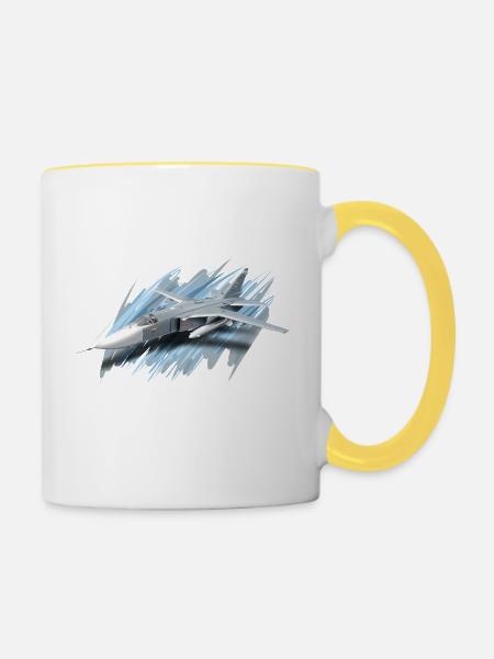 Su-24 - Tasse zweifarbig - Weiß/Gelb