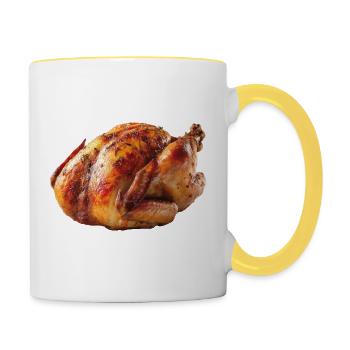 Turkey Chicken Broiler Roast Chicken Chicken - Contrasting Mug - white/yellow - Right