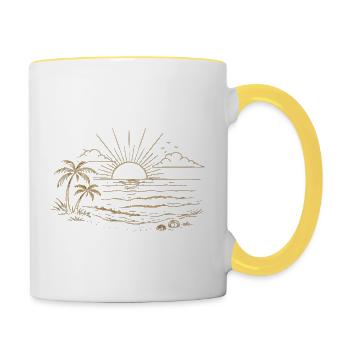 Sunset - Contrasting Mug - white/yellow - Right