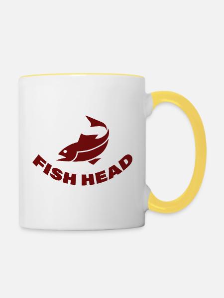 FISH HEAD - Tasse zweifarbig - Weiß/Gelb