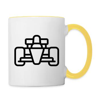 Race Car - Contrasting Mug - white/yellow - Right