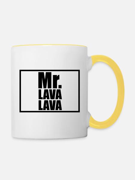 Mr Lava Lava - Tasse zweifarbig - Weiß/Gelb