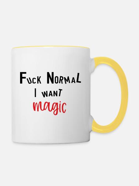 Magic - Tasse zweifarbig - Weiß/Gelb