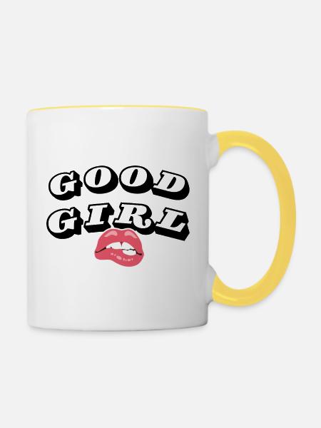 Good Girl - Tasse zweifarbig - Weiß/Gelb