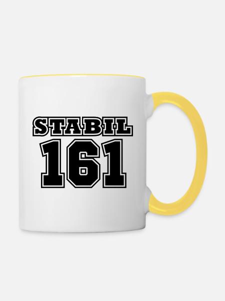 STABIL 161 - FOOTBALL - Tasse zweifarbig - Weiß/Gelb