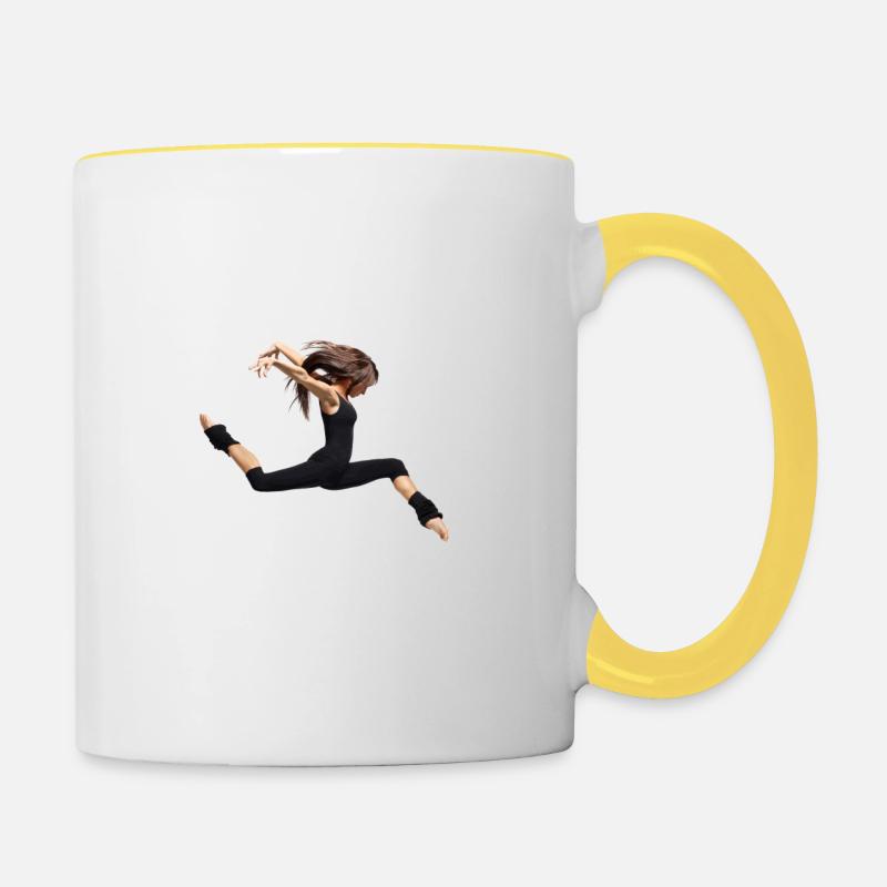 dancer - Tasse zweifarbig - Weiß/Gelb