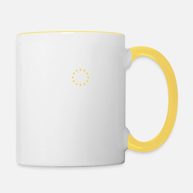 Rejoin EU White - Mug contrasté - blanc/jaune