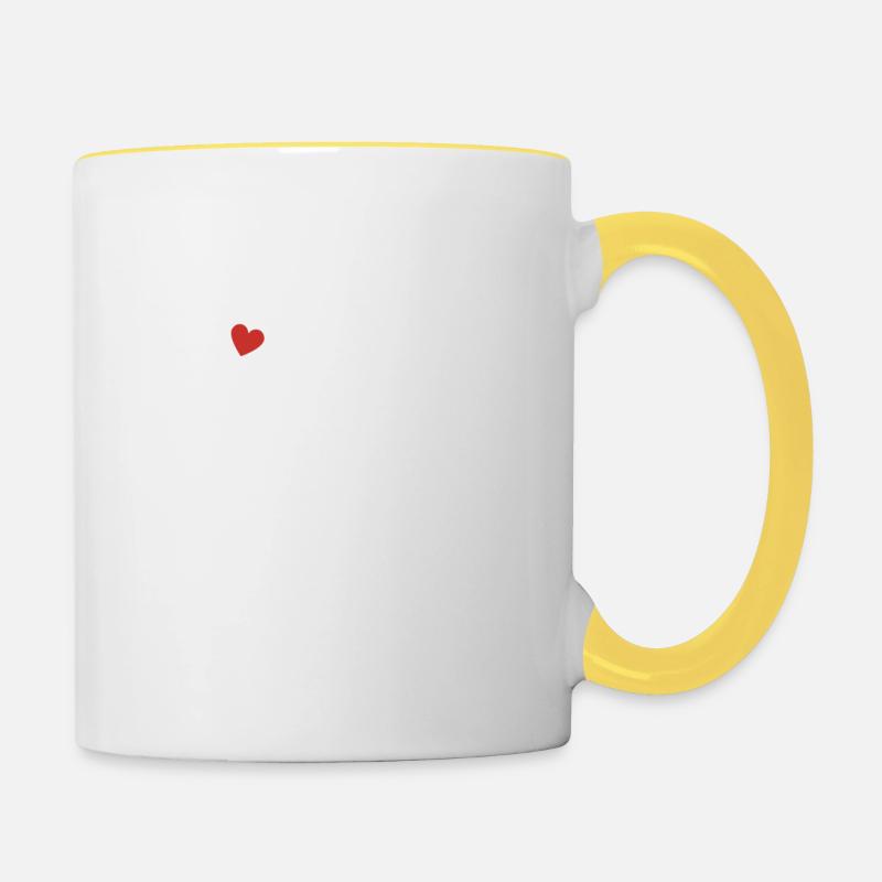 Bichette idée de cadeau mignon - Mug contrasté - blanc/jaune