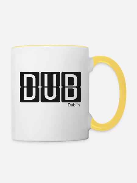 Dublin - Tasse zweifarbig - Weiß/Gelb