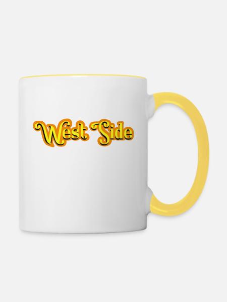 West Side - Tasse zweifarbig - Weiß/Gelb