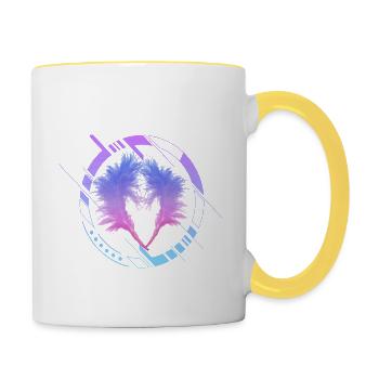 Federleicht - Tasse zweifarbig - Weiß/Gelb - Rechts