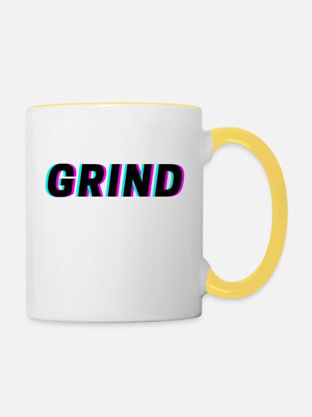 Grind - Tasse zweifarbig - Weiß/Gelb