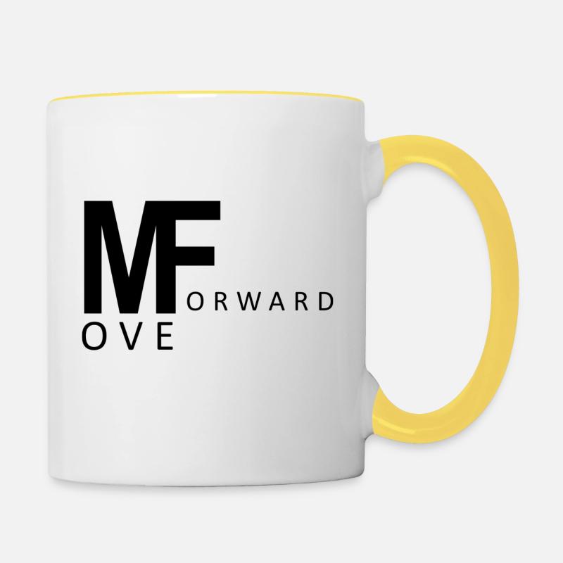 MoveForward - Contrasting Mug - white/yellow