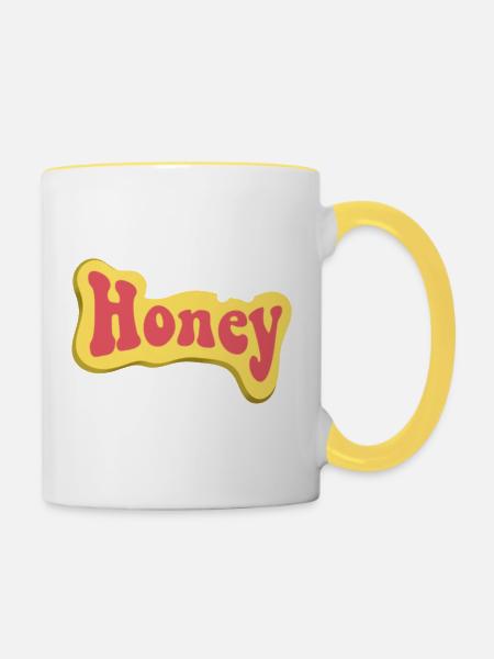 Sprüche - Tasse zweifarbig - Weiß/Gelb
