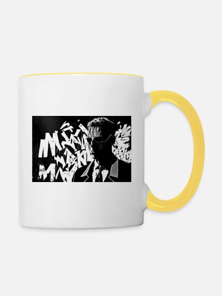 Agent #3 - Tasse zweifarbig - Weiß/Gelb