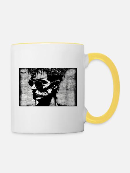 Der Rebell #3 - Tasse zweifarbig - Weiß/Gelb