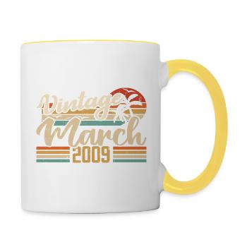 Birthday Gift March 2009 Gift March 2009 - Contrasting Mug - white/yellow - Right