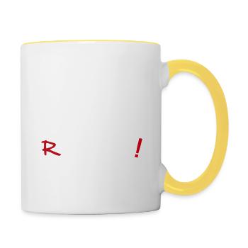 Revolution - Evolution Homme Fun Twist 14 - Mug contrasté - blanc/jaune - Droite