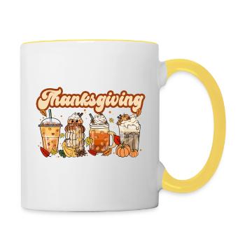 Thanksgiving - Contrasting Mug - white/yellow - Right