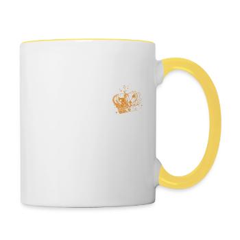 Ellie Name for Women Kids Toddlers - Ellie Surname - Contrasting Mug - white/yellow - Right