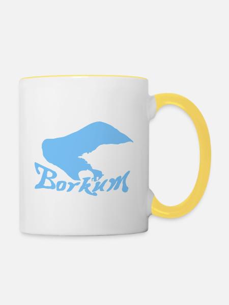 Bokum Tattoo - Tasse zweifarbig - Weiß/Gelb