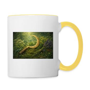 Puissance des plantes - Mug contrasté - blanc/jaune - Droite