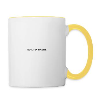 Construction par habitudes Typographie - Mug contrasté - blanc/jaune - Droite