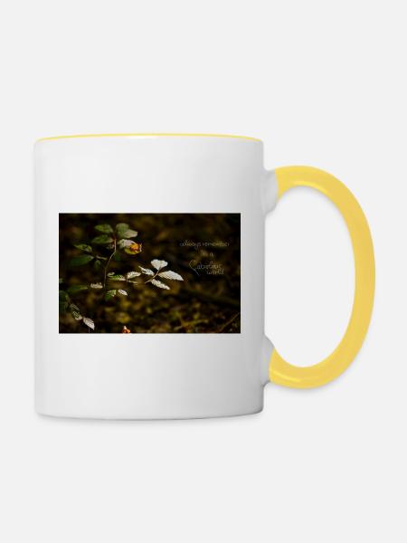 fabiolous world Waldruhe - Tasse zweifarbig - Weiß/Gelb