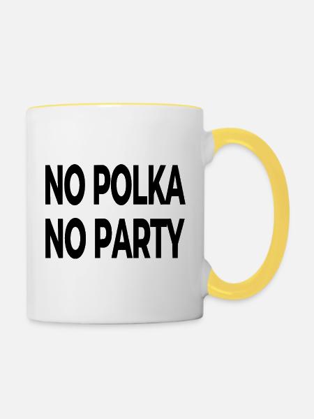 Polka - Tasse zweifarbig - Weiß/Gelb